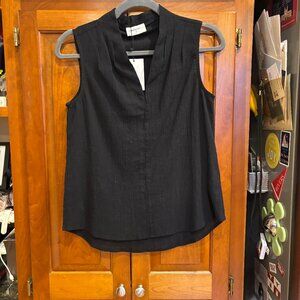 NWT Sojourn Sleeveless Blouse Black Small Petite